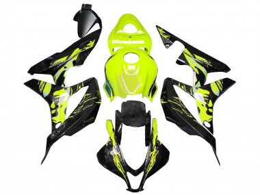 2007-2008 Yellow Glossy Black Honda CBR600RR Motorcycle Fairings Australia