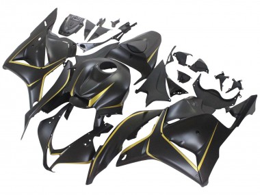 2009-2012 Matte Black Gold Honda CBR600RR Motorcycle Fairings Australia