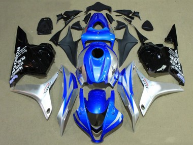 2009-2012 Silver Blue Glossy Black Racing Honda CBR600RR Motorcycle Fairings Australia