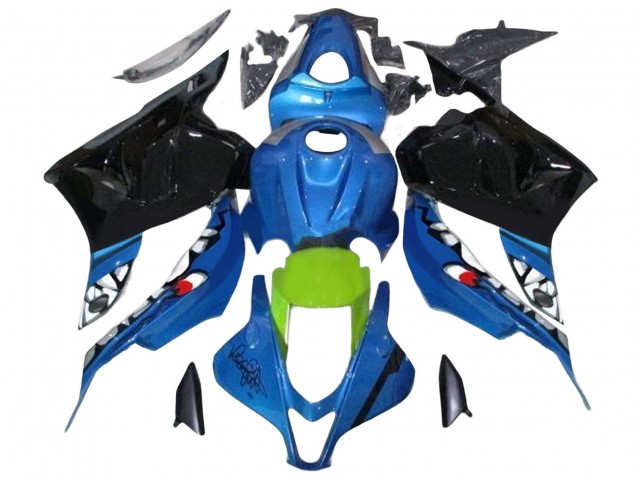 2009-2012 Blue Green Glossy Black Shark Honda CBR600RR Motorcycle Fairings Australia
