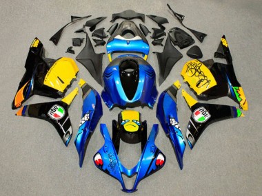2009-2012 Blue Yellow Glossy Black Shark 46 Honda CBR600RR Motorcycle Fairings Australia