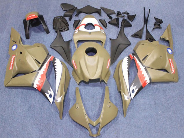2009-2012 Brown White Red Shark Honda CBR600RR Motorcycle Fairings Australia