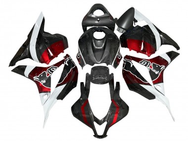 2009-2012 White Red Black Carbon Fiber Honda CBR600RR Motorcycle Fairings Australia