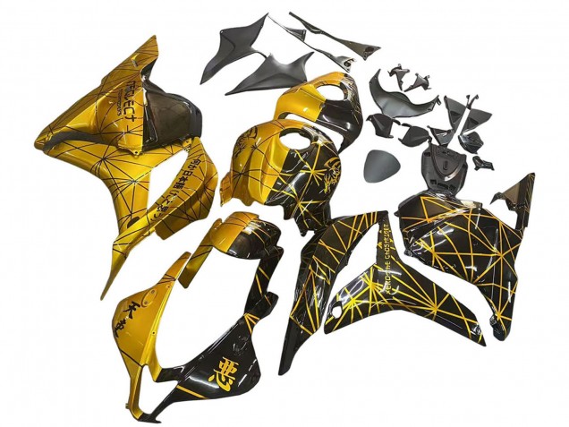 2009-2012 Gold Glossy Black Honda CBR600RR Motorcycle Fairings Australia