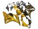 2009-2012 Gold Glossy Black Honda CBR600RR Motorcycle Fairings Australia