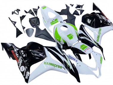 2009-2012 White Green Glossy Black Hannspree Honda CBR600RR Motorcycle Fairings Australia