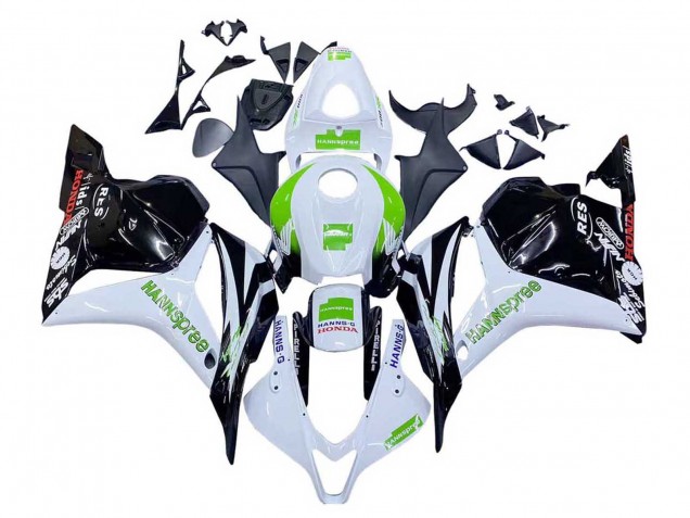 2009-2012 White Green Glossy Black Hannspree Honda CBR600RR Motorcycle Fairings Australia