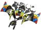 2009-2012 Black Multicolor MoviStar Honda CBR600RR Motorcycle Fairings Australia