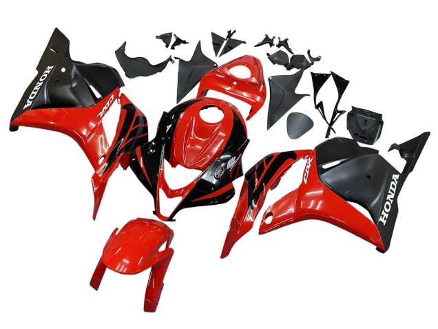2009-2012 Red Glossy Black Matte Black Stripe Honda CBR600RR Motorcycle Fairings Australia