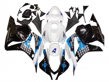 2009-2012 White Blue Glossy Black Honda CBR600RR Motorcycle Fairings Kit Australia
