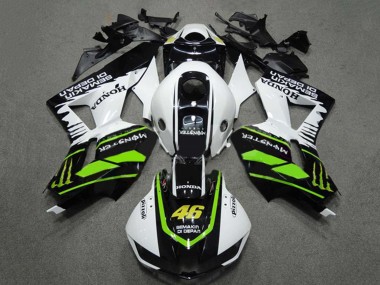 2009-2012 White Green Glossy Black Semakin Didepan Monster 46 Honda CBR600RR Motorcycle Fairings Australia