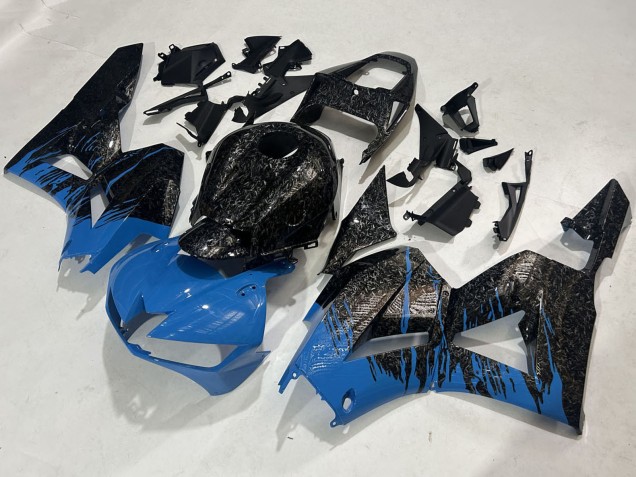 2009-2012 Black Forged Carbon Fiber Blue Honda CBR600RR Motorcycle Fairings Australia