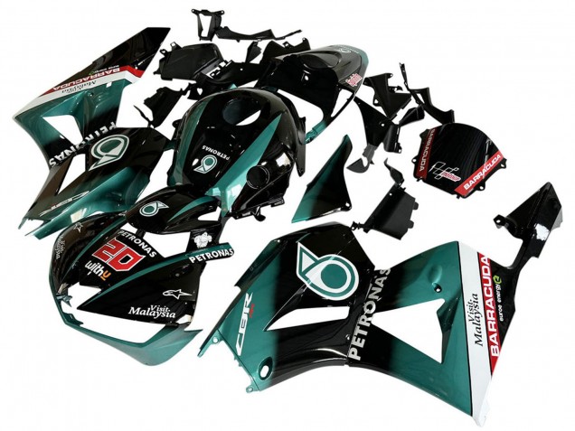 2013-2023 Teal Blue Glossy Black Petronas 20 Honda CBR600RR Motorcycle Fairing Australia