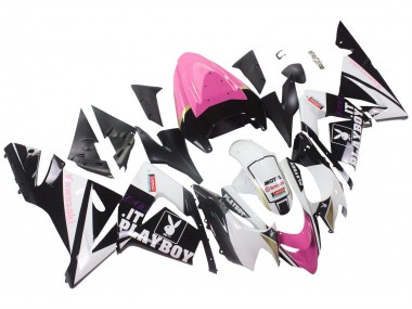 2004-2005 Black Pink White Playboy Motul Kawasaki ZX10R Motorcycle Fairings Australia