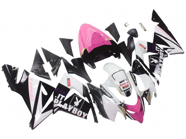 2004-2005 Black Pink White Playboy Motul Kawasaki ZX10R Motorcycle Fairings Australia