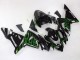 2004-2005 Black with Green Flame Ninja Kawasaki ZX10R Motorcycle Fairings Australia