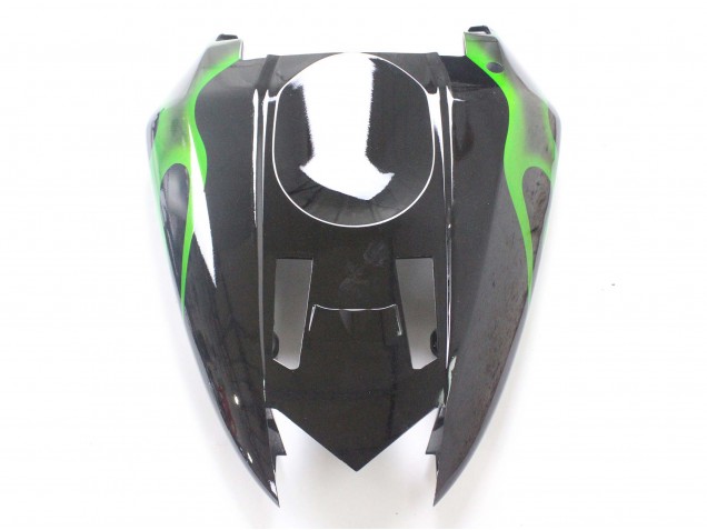 2004-2005 Black with Green Flame Ninja Kawasaki ZX10R Motorcycle Fairings Australia