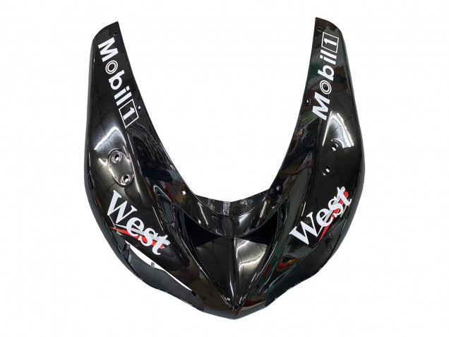2006-2007 Glossy Black White West Kawasaki ZX10R Motorcycle Fairings Australia