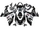 2006-2007 Glossy Black White West Kawasaki ZX10R Motorcycle Fairings Australia