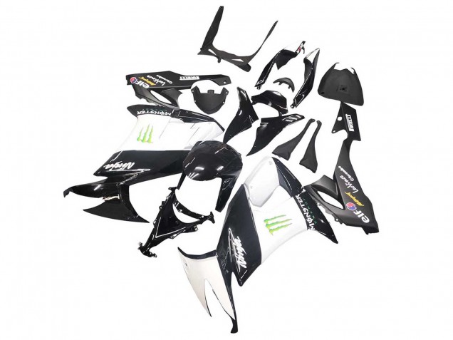 2008-2010 Glossy Black White Green Monster Elf Kawasaki ZX10R Motorcycle Fairings Australia