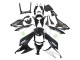 2008-2010 Glossy Black White Green Monster Elf Kawasaki ZX10R Motorcycle Fairings Australia