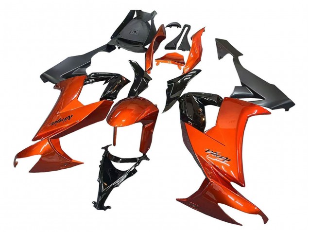 2008-2010 Burnt Orange Black Kawasaki ZX10R Motorcycle Fairings Australia