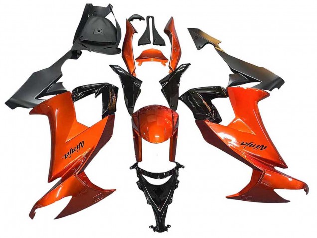 2008-2010 Burnt Orange Black Kawasaki ZX10R Motorcycle Fairings Australia
