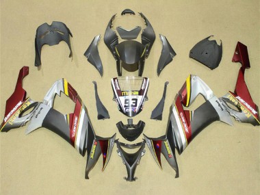 2008-2010 Silver Grey Yellow Red Kawasaki ZX10R Motorcycle Fairings Australia