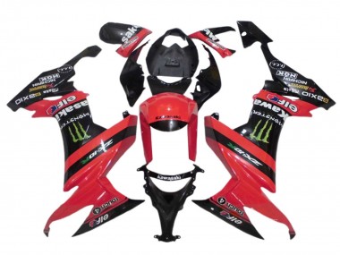 2008-2010 Red Black Green Monster Elf 27 Kawasaki ZX10R Motorcycle Fairings Australia