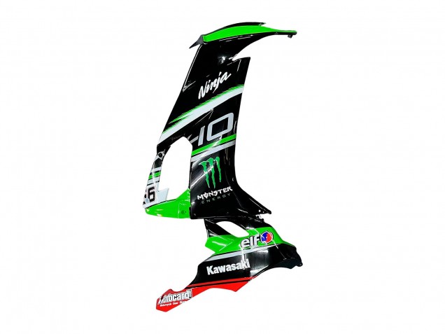 2008-2010 Green White Red Black Monster Elf 66 Kawasaki ZX10R Motorcycle Fairings Australia