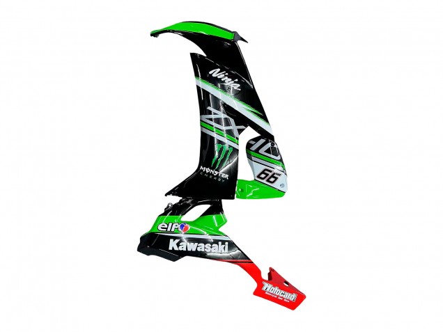 2008-2010 Green White Red Black Monster Elf 66 Kawasaki ZX10R Motorcycle Fairings Australia