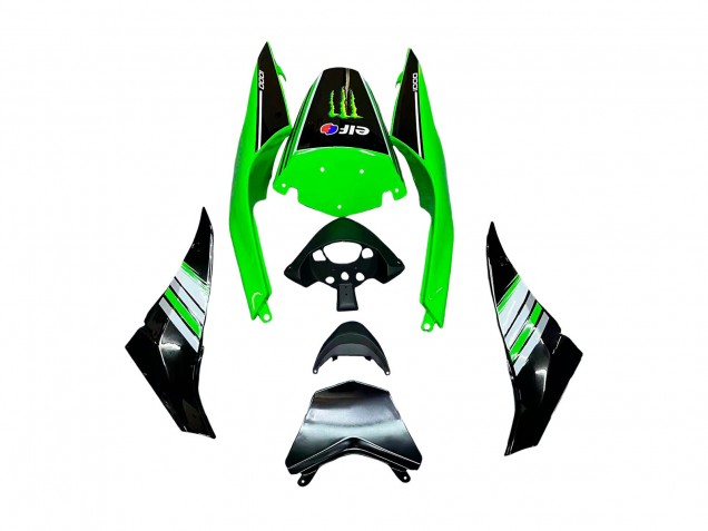 2008-2010 Green White Red Black Monster Elf 66 Kawasaki ZX10R Motorcycle Fairings Australia