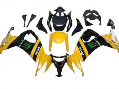 2008-2010 Yellow Black Green Monster Kawasaki ZX10R Motorcycle Fairings Australia