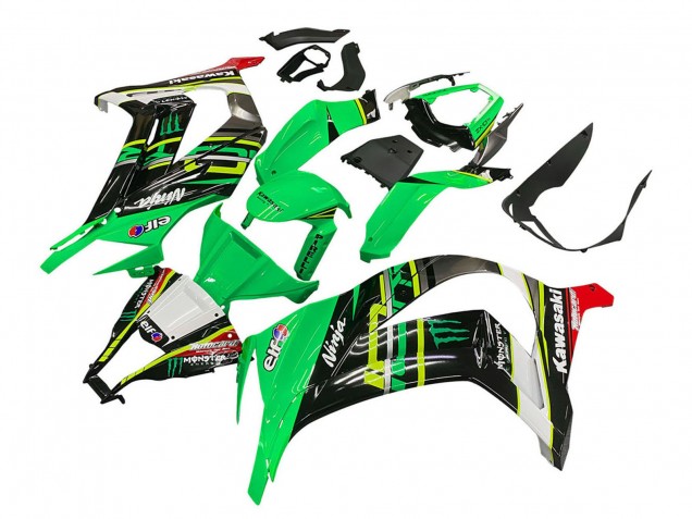 2011-2015 Green Yellow Black White Elf Monster Kawasaki ZX10R Motorcycle Fairings Australia