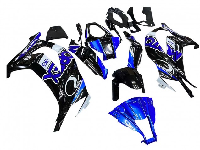 2011-2015 Blue White Glossy Black Kawasaki ZX10R Motorcycle Fairings Australia