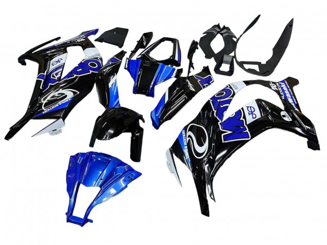 2011-2015 Blue White Glossy Black Kawasaki ZX10R Motorcycle Fairings Australia