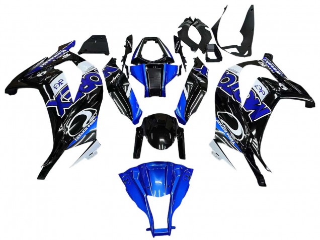 2011-2015 Blue White Glossy Black Kawasaki ZX10R Motorcycle Fairings Australia