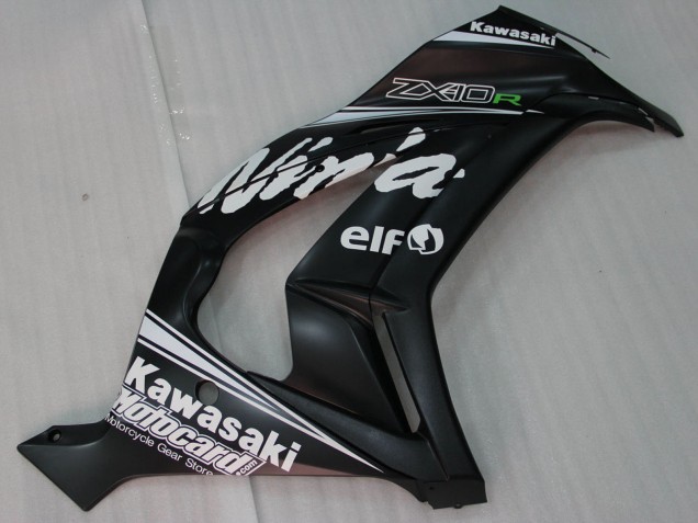 2011-2015 Glossy Black White Elf Snow Decal Kawasaki ZX10R Motorcycle Fairings Australia