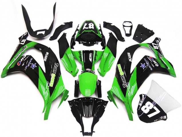 2011-2015 Green Glossy Black Blue Star Team Green 87 Kawasaki ZX10R Motorcycle Fairings Australia