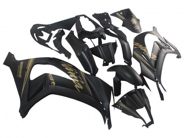 2011-2015 Matte Black Gold Snow Elf Kawasaki ZX10R Motorcycle Fairings Australia