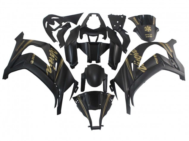2011-2015 Matte Black Gold Snow Elf Kawasaki ZX10R Motorcycle Fairings Australia
