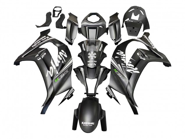 2011-2015 Matte Black Green Elf Kawasaki ZX10R Motorcycle Fairings Australia