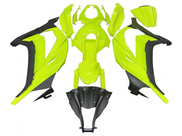 2011-2015 Fluorescent Green Matte Black Kawasaki ZX10R Motorcycle Fairings Australia