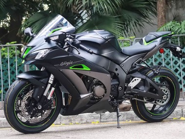 2011-2015 Matte Black Green White Honeycomb Kawasaki ZX10R Motorcycle Fairings Australia