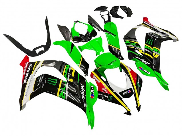 2016-2020 Green Yellow Red Black Elf Monster Kawasaki ZX10R Motorcycle Fairings Australia