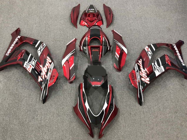 2016-2020 Maroon Red White Glossy Black Kawasaki ZX10R Motorcycle Fairings Australia