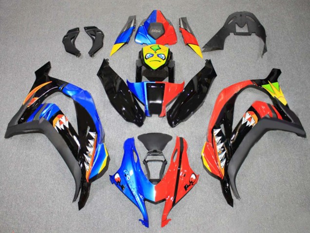 2016-2020 Blue Red Yellow Black Shark Kawasaki ZX10R Motorcycle Fairings Australia