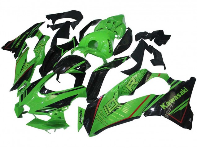 2021-2025 Green Glossy Black Kawasaki ZX10R Motorcycle Fairings Australia