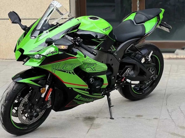 2021-2025 Green Glossy Black Kawasaki ZX10R Motorcycle Fairings Australia
