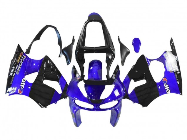 1998-1999 Blue Glossy Black Elf Bridgestone Kawasaki ZX6R Motorcycle Fairings Australia